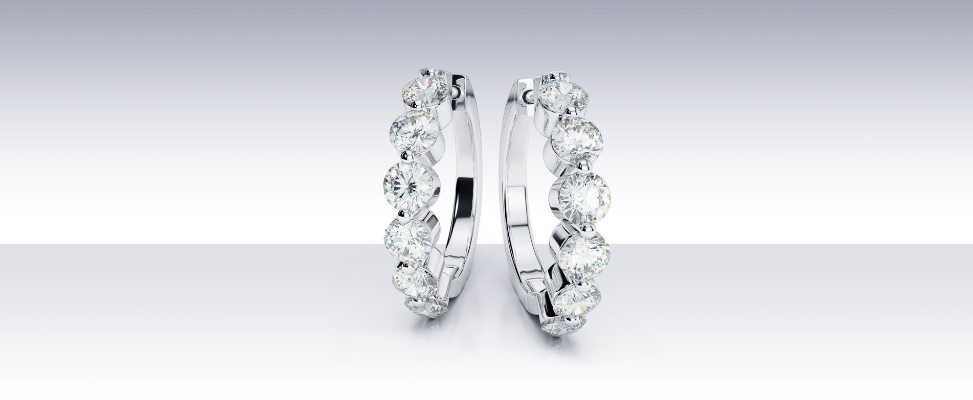 CH Collection - Diamond Hoop Earrings