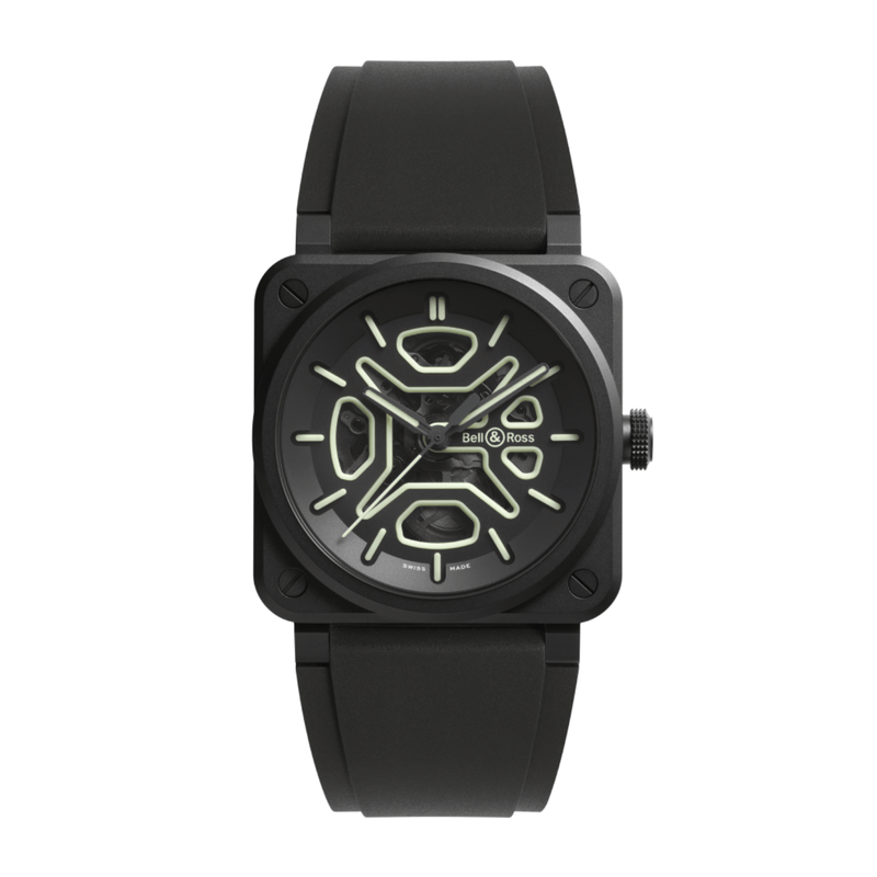 Bell & Ross BR-03 Skeleton Lum Ceramic 41mm-Bell & Ross BR - 03 Skeleton Lum Ceramic 41mm - BR03A - LM - SKCE/SRB