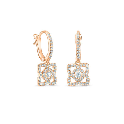 De Beers Enchanted Lotus Sleepers Earrings-De Beers Enchanted Lotus Sleepers Earrings - E102143