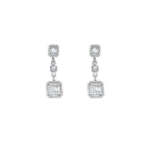 Diamond Drop Earrings-Diamond Drop Earrings - DERDI00265