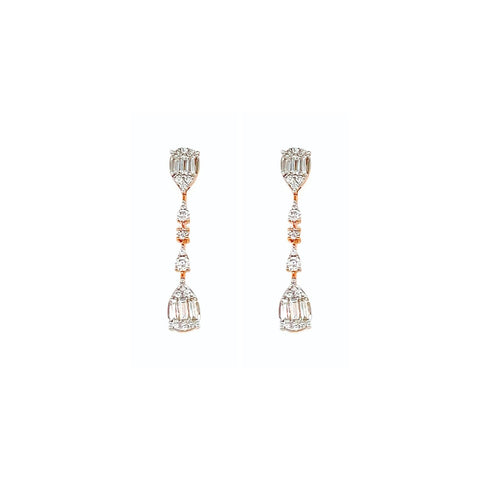 Diamond Drop Earrings-Diamond Drop Earrings - DERDI00729