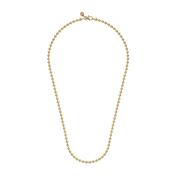 Gabriel & Co. 22 Inch 14K Yellow Gold 4mm Hollow Ball Chain