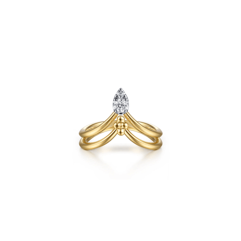 Gabriel & Co. Bujukan Clover Diamond Chevron Ring-Gabriel & Co. Bujukan Clover Diamond Chevron Ring LR52927M45JJ
