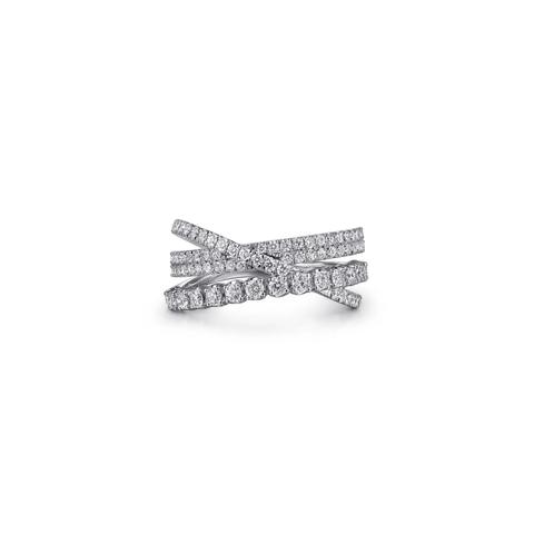 Gabriel & Co. Gold Diamond Criss Cross Ring-Gabriel & Co. Gold Diamond Criss Cross Ring LR52751W45JJ