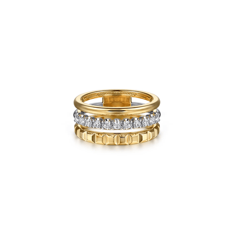 Gabriel & Co. Gold Diamond Easy Stackable Ring-Gabriel & Co. Gold Diamond Easy Stackable Ring LR52813M45JJ