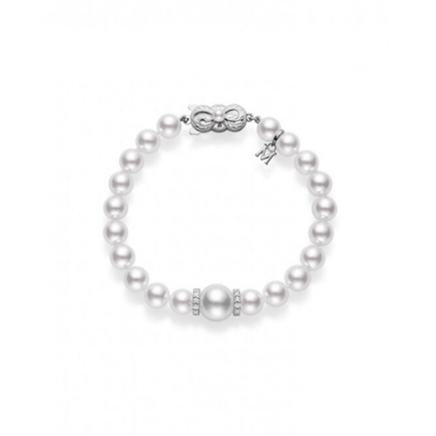 Mikimoto Fusion Akoya & White South Sea Cultured Pearl Bracelet-Mikimoto Fusion Akoya & White South Sea Cultured Pearl Bracelet - MDP10110ZDXW