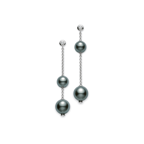 Mikimoto Pearls in Motion Black South Sea Cultured Pearl Earrings-Mikimoto Pearls in Motion Black South Sea Cultured Pearl Earrings - PEL644BDW