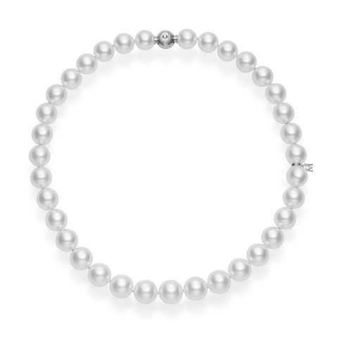 Mikimoto White South Sea Cultured Pearl Necklace-Mikimoto White South Sea Cultured Pearl Necklace - U991181W
