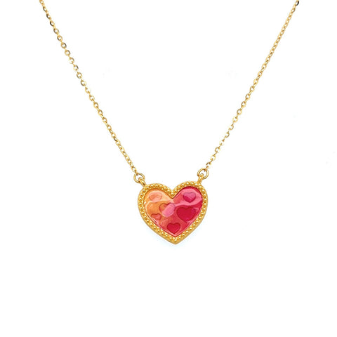 24K Gold Heart Pedant and Chain-24K Gold Heart Pedant and Chain - CM29324