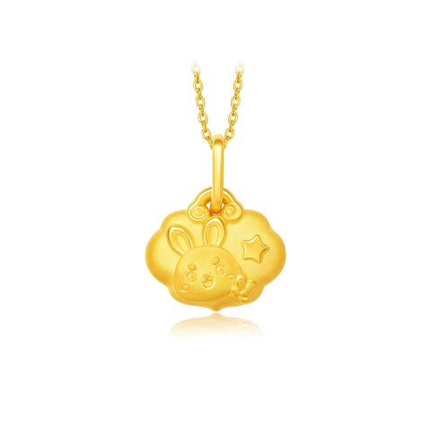 24K Gold Year of the Rabbit Pendant - 56R13002596