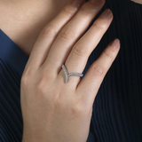 Gabriel & Co. V Shaped Bypass Diamond Ring-Gabriel & Co. V Shaped Bypass Diamond Ring