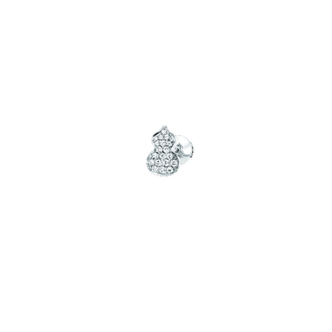 Qeelin Wulu Petite Earrings-Qeelin Wulu Petite Earrings in 18 karat white gold with pavé diamonds.