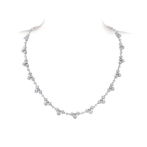 A Link Diamond Necklace-A Link 18K White Gold Diamond Necklace -