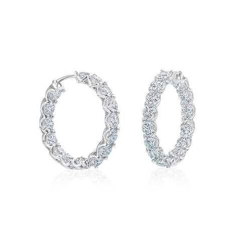 A Link Diamond Hoop Earrings-A Link Diamond Hoop Earrings - JM03593