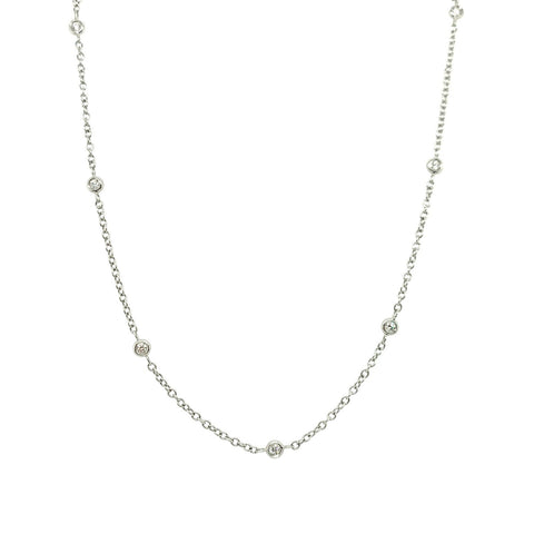 Aaron Basha 18K White Gold Diamond Necklace-Aaron Basha 18K White Gold Diamond Necklace -