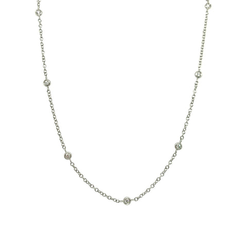 Aaron Basha 18K White Gold Diamond Necklace-Aaron Basha 18K White Gold Diamond Necklace - C111