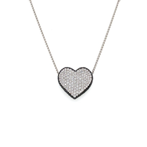 Bez Ambar Heart Diamond Necklace-Bez Ambar Heart Diamond Necklace - 3529/4BW