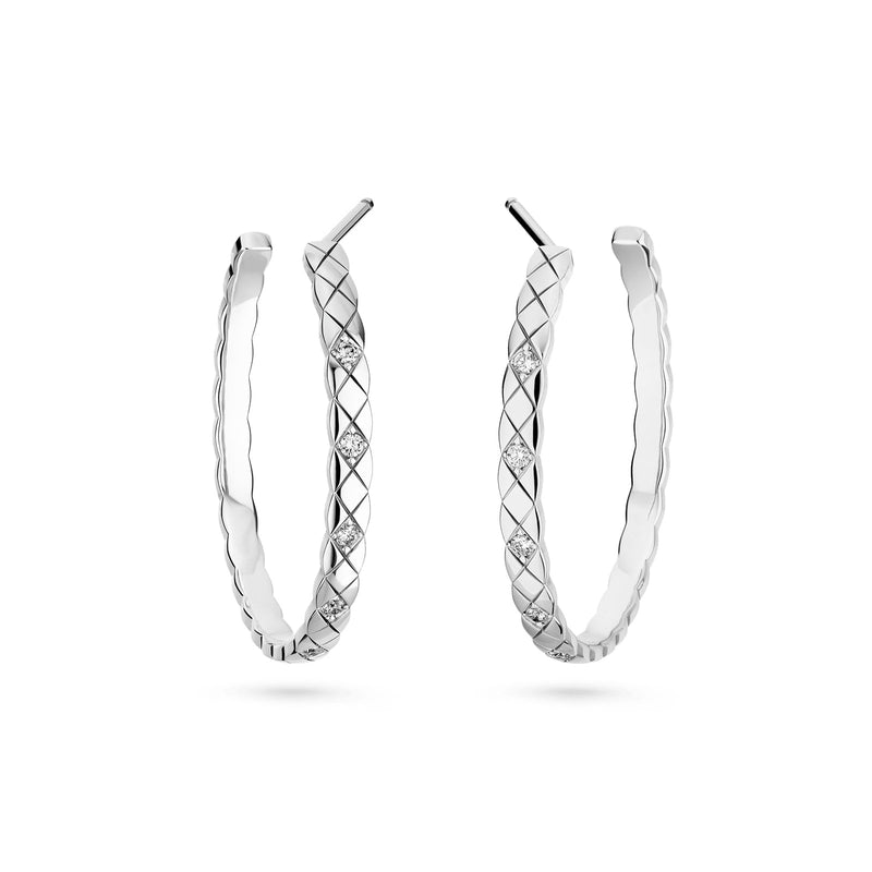 CHANEL Coco Crush Hoop Earrings-CHANEL Coco Crush Hoop Earrings - J12094