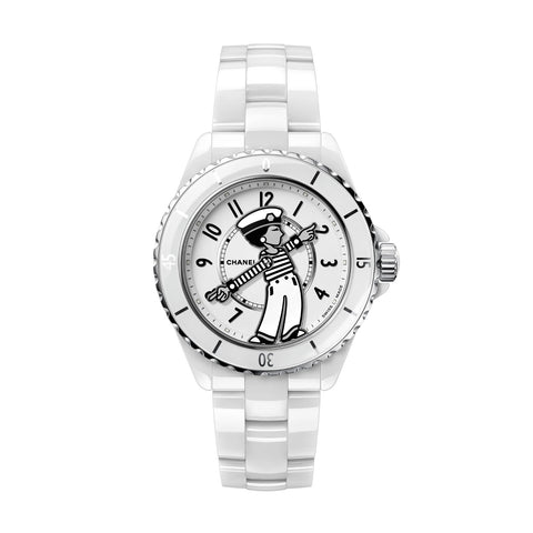 CHANEL Mademoiselle J12 La Pausa Watch, 38mm-CHANEL Mademoiselle J12 La Pausa Watch, 38mm - H7481