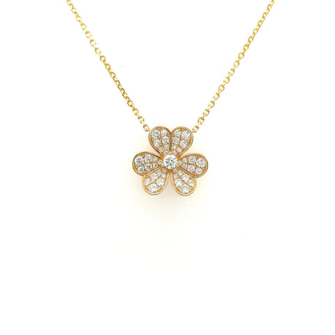 Clover Diamond Necklace-Clover Diamond Necklace - DNTIJ02124