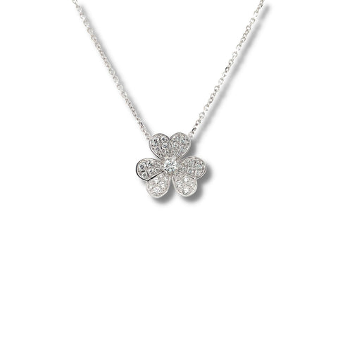 Clover Diamond Necklace-Clover Diamond Necklace - DNTIJ02142