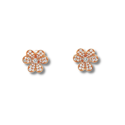 Clover Diamond Stud Earrings-Clover Diamond Stud Earrings - DETIJ01633