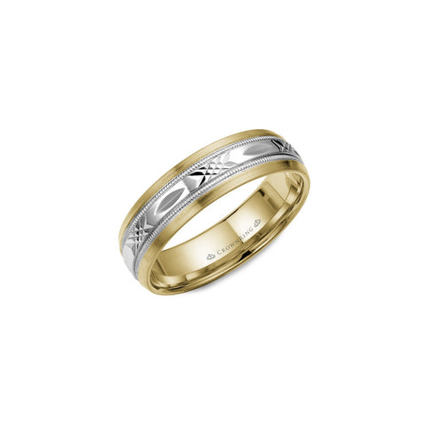 Crown Ring Carved Wedding Band-Crown Ring Carved Wedding Band -