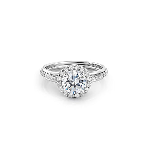 Danhov Unito Triple Shank Diamond Engagement Ring Mounting-Danhov Unito Triple Shank Diamond Engagement Ring -