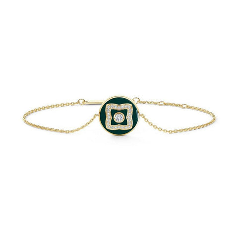 De Beers Enchanted Lotus Green Enamel Bracelet-De Beers Enchanted Lotus Green Enamel Bracelet - B1032680018