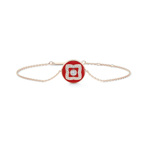 De Beers Enchanted Lotus Red Enamel Bracelet-De Beers Enchanted Lotus Red Enamel Bracelet - B1032650018