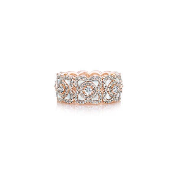 de Beers Enchanted Lotus White Gold Band, 54