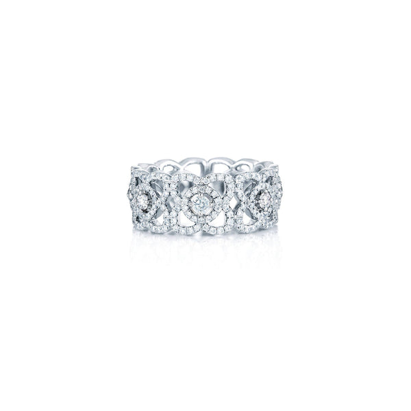 de Beers Enchanted Lotus White Gold Band, 54