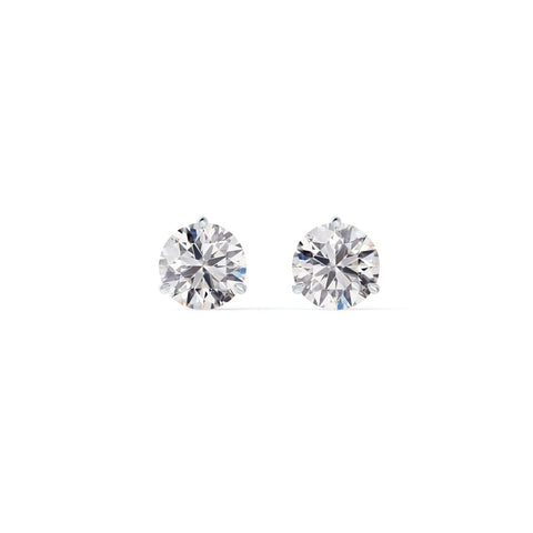 De Beers Forevermark Classic Three Prong Diamond Stud Earrings - DEFMK01553