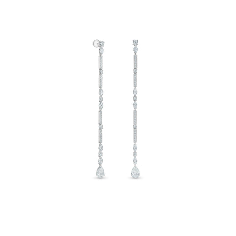 De Beers Snow Dance Long Earrings-De Beers Snow Dance Long Earrings - J2LC02D10W