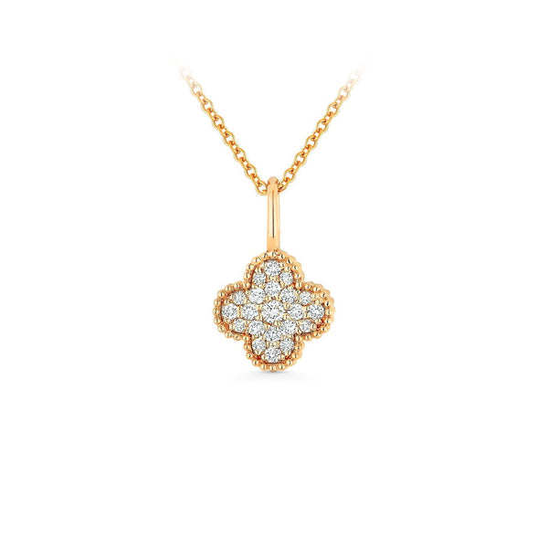 Diamond Clover Pendant and Chain