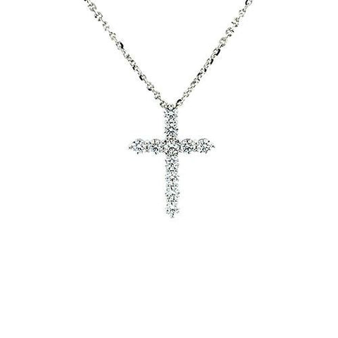 Diamond Cross Pendant and Chain-Diamond Cross Pendant and Chain -