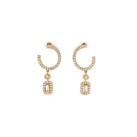 Diamond Drop Earrings-Diamond Drop Earrings - DERDI00646