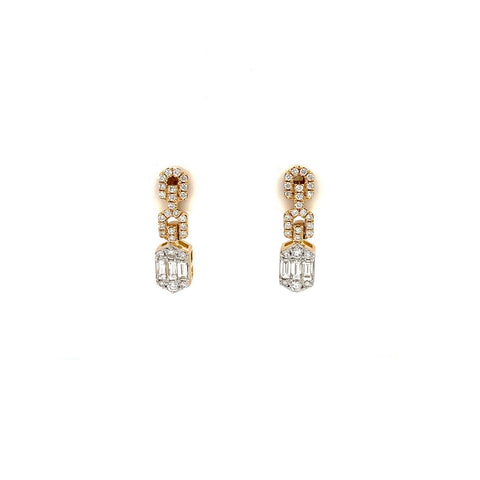 Diamond Drop Earrings-Diamond Drop Earrings - DERDI00679