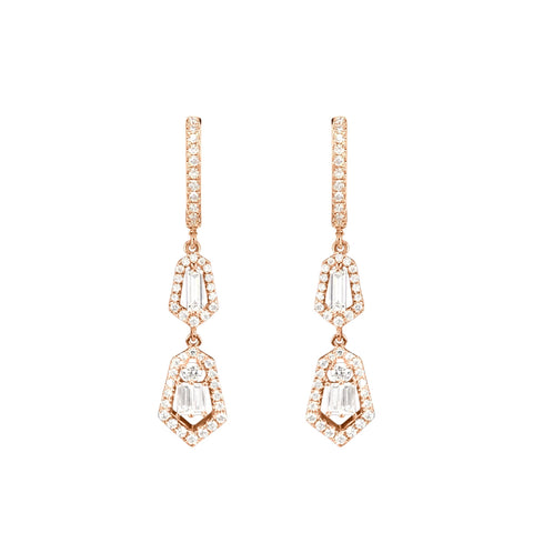 Diamond Drop Earrings-Diamond Earrings - DERDI00117