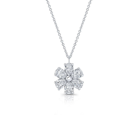 Diamond Flower Necklace-Diamond Flower Necklace - DNRAH06013