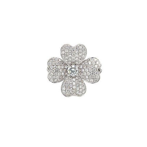Diamond Flower Ring-Diamond Flower Ring -