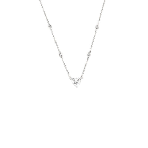 Diamond Heart Necklace-Diamond Heart Necklace - DNNEL00240