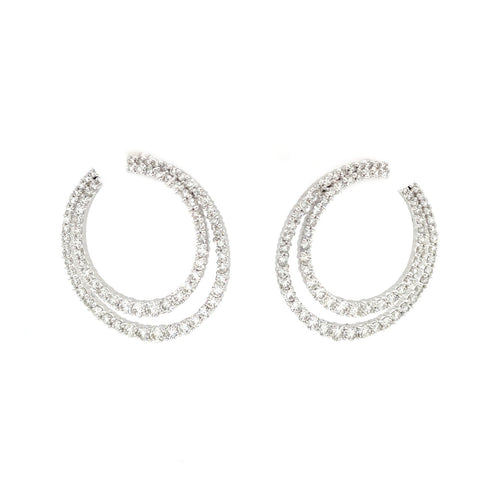 Diamond Hoop Earrings-Diamond Hoop Earrings - DEDRA04989