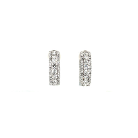 Diamond Hoop Earrings-Diamond Hoop Earrings - DETIJ01580