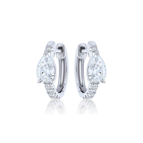 Diamond Huggie Earrings-Diamond Huggie Earrings - 46661