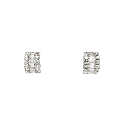 Diamond Huggie Earrings-Diamond Huggie Earrings - DEDRA05005