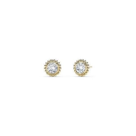 De Beers Forevermark Tribute™ Collection Round Beaded Studs-Forevermark Diamond Earrings -