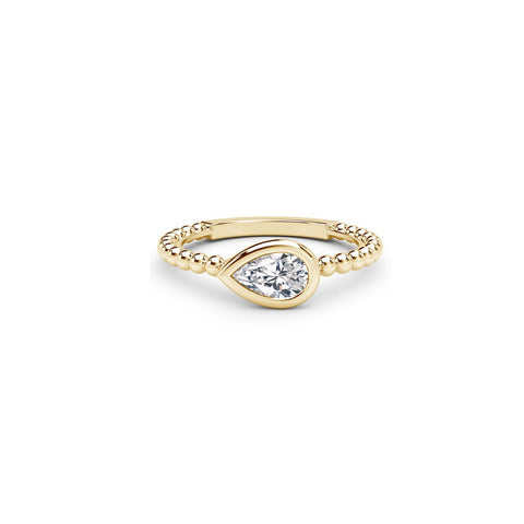 De Beers Forevermark Tribute™ Collection Diamond Pear Beaded Ring-Forevermark Diamond Ring -