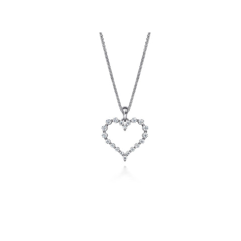 Gabriel & Co. Diamond Heart Pendant Necklace-Gabriel & Co. Diamond Heart Pendant Necklace - NK6759W45JJ