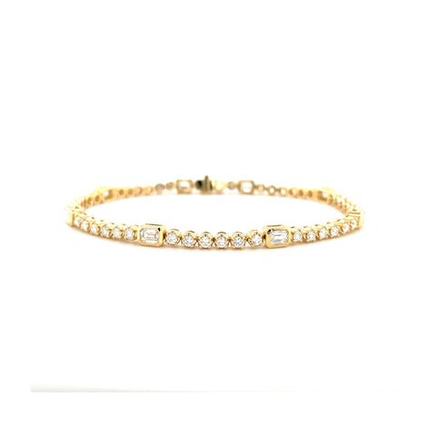 Gold Diamond Bracelet-Gold Diamond Bracelet - DBDRA01928